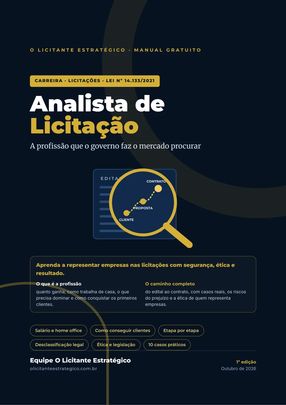 Capa do manual Analista de Licitação